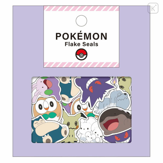 Japan Pokemon Flake Seals Sticker - Characters / Mix Purple - 1