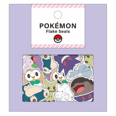 Japan Pokemon Flake Seals Sticker - Characters / Mix Purple