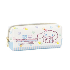 Japan Sanrio Twin Zipper Pen Case - Cinnamoroll / Colorful Gummy