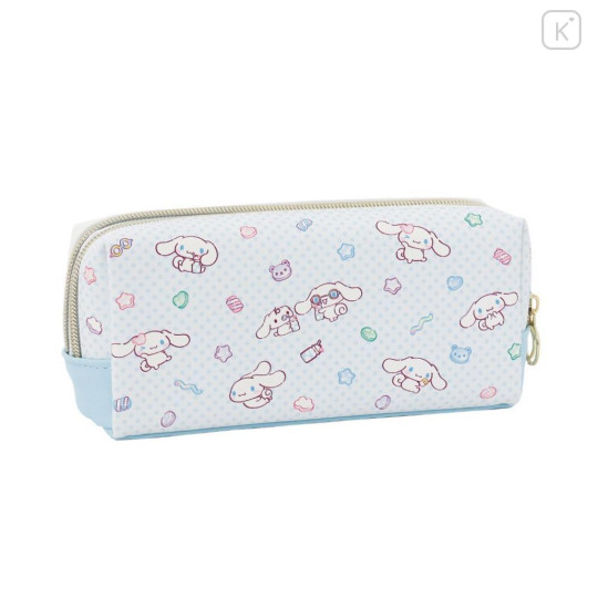 Japan Sanrio Twin Zipper Pen Case - Cinnamoroll / Colorful Gummy - 2