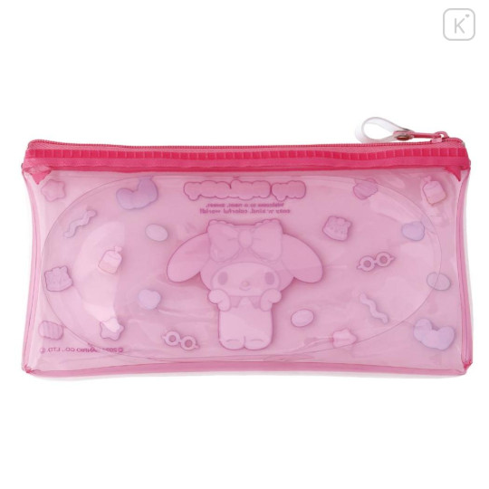 Japan Sanrio Clear Flat Pouch Pencil Case - My Melody : Colorful Gummy - 2