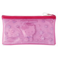 Japan Sanrio Clear Flat Pouch Pencil Case - Hello Kitty / Colorful Gummy - 2