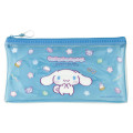 Japan Sanrio Clear Flat Pouch Pencil Case - Cinnamoroll / Colorful Gummy - 1