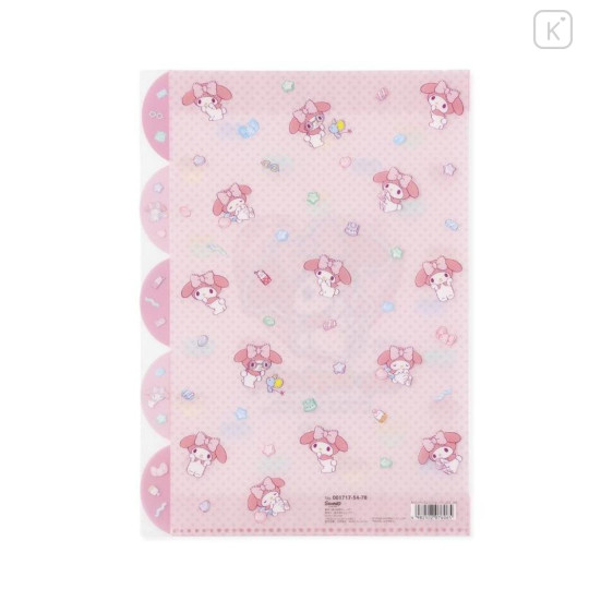 Japan Sanrio 5 Pockets A4 Index File - My Melody / Colorful Gummy - 2