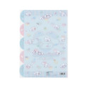 Japan Sanrio 5 Pockets A4 Index File - Cinnamoroll / Colorful Gummy - 2