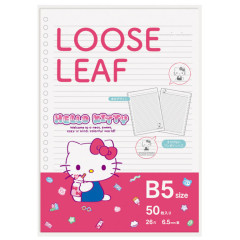 Japan Sanrio B5 26 Hole Loose Leaf Paper - Hello Kitty / Colorful Gummy