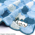 Japan Chiikawa Embroidery Mini Towel Handkerchief - Hachiware / Blue - 2