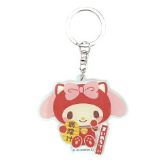 Japan Sanrio Lucky Acrylic Keychain - My Melody / Lucky Cat