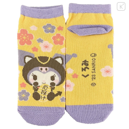 Japan Sanrio Socks - Kuromi / Lucky Cat - 1