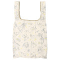 Japan Disney Eco Shopping Bag With Carabiner - Pooh & Friends / Beige Food Time - 3