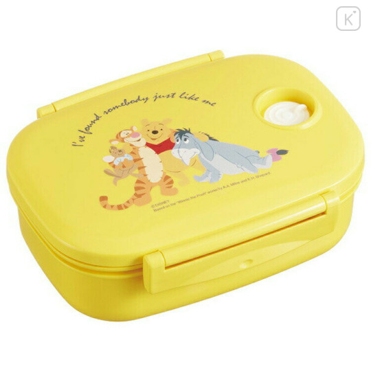 Japan Disney Bento Lunch Box Pooh & Eeyore & Tigger / Yellow Kawaii