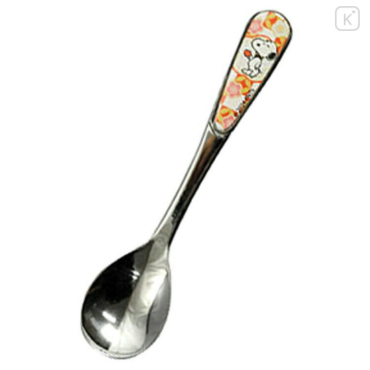 Japan Peanuts Stainless Steel Spoon - Snoopy / Japanese Flower Red - 1