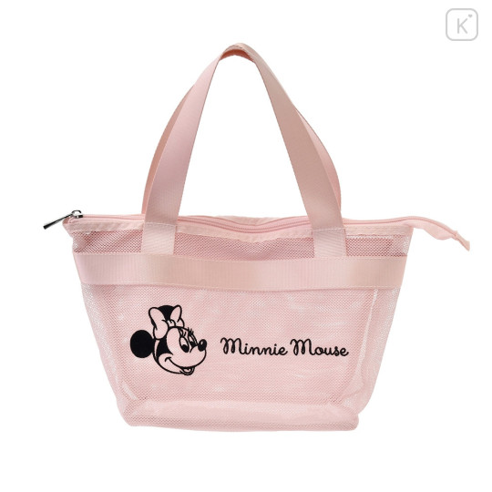Japan Disney Store Mesh Tote Bag - Minnie Mouse : Pink - 1