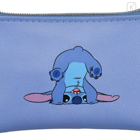Japan Disney Store Mini Flat Pouch Multi-Case with Carabiner - Stitch : Butt - 4