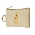 Japan Disney Mini Flat Pouch Multi-Case with Carabiner - Pooh - 2