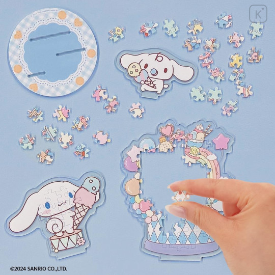 Japan Sanrio Acsta Pop Acrylic Stand Puzzle - Cinnamoroll & Milk - 5