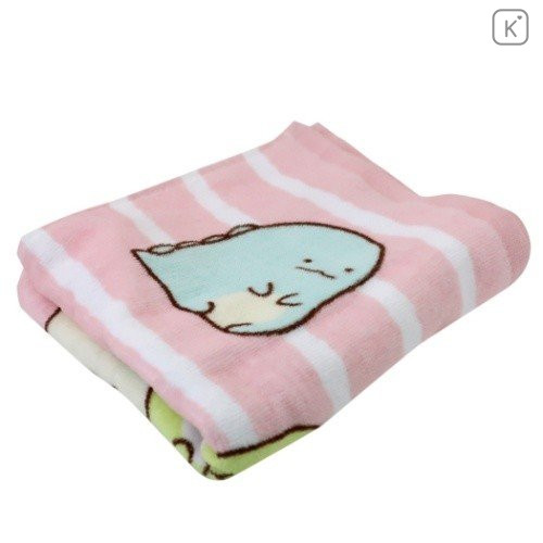 Japan San-X Fluffy Towel - Sumikko Gurashi / Pink Border - 4