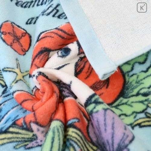 Japan Disney Fluffy Towel - Little Mermaid Ariel Blue - 2