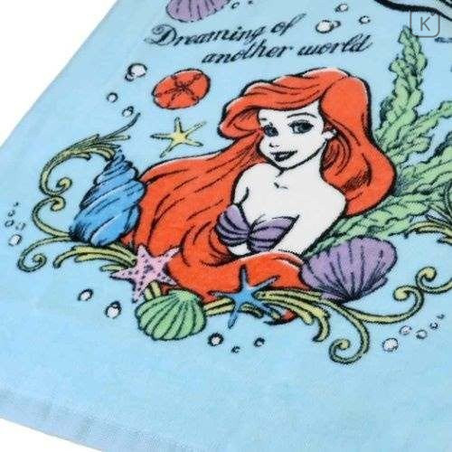 Japan Disney Fluffy Towel - Little Mermaid Ariel Blue - 3