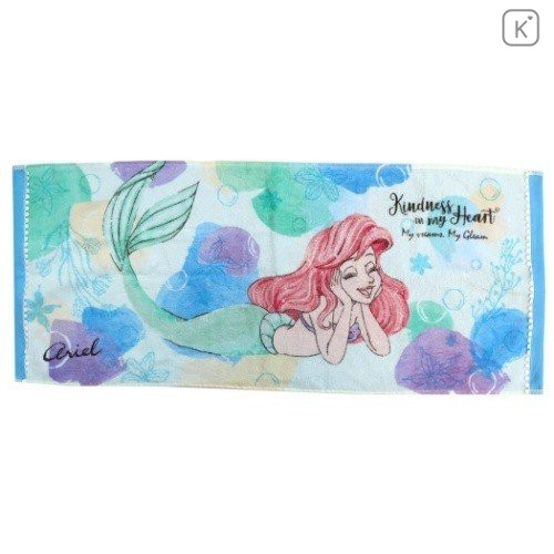 Japan Disney Long Towel - Little Mermaid Ariel / Free Ocean - 1