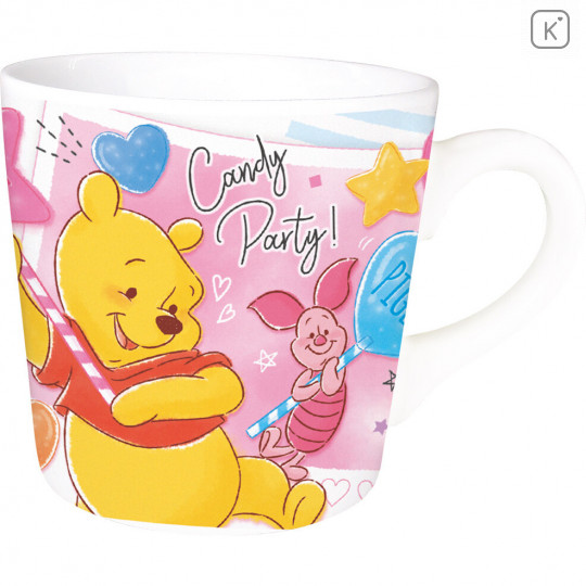 Japan Disney Ceramic Mug - Winnie the Pooh & Piglet Candy Party - 1