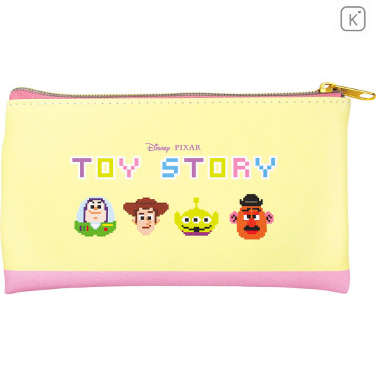 Japan Disney Pouch Makeup Bag Pencil Case - Toy Story Characters Yellow - 2