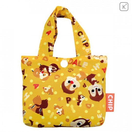 Japan Disney Eco Shopping Bag - Chip n Dale Deep Yellow - 2