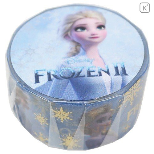 Japan Disney Washi Gold Foil Masking Tape - Princess Frozen II Elsa - 2