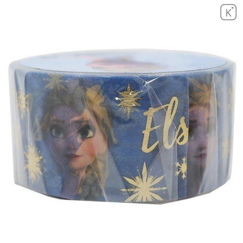 Japan Disney Washi Gold Foil Masking Tape - Princess Frozen II Elsa - 4