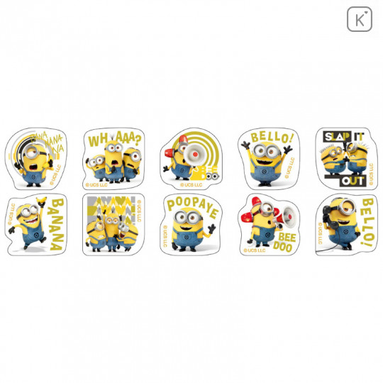Japan Despicable Me Flake Masking Sticker Roll - Minions with Gold Foil - 2