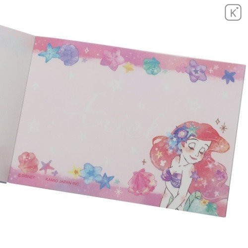 Japan Disney Mini Notepad - Little Mermaid Ariel & Flora - 3
