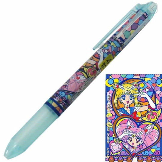 Japan Sailor Moon Hi-Tec-C Coleto 4 Color Barrel - Usagi Tsukino & Chibiusa - 1
