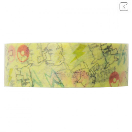 Japan Pokemon Washi Paper Masking Tape - Pikachu Yellow - 1