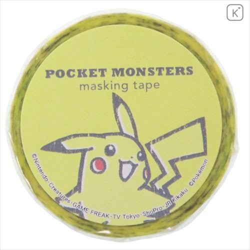 Japan Pokemon Washi Paper Masking Tape - Pikachu Yellow - 2