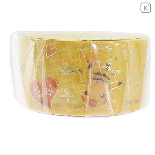 Japan Pokemon Washi Paper Masking Tape - Pikachu with Foil Gold - 2