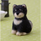 Japan Hamanaka Wool Needle Felting Kit - Black Shiba Inu