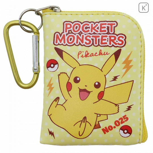 Japan Pokemon Mini Pouch Key Bag with Hook - Pikachu - 1
