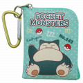 Japan Pokemon Mini Pouch Key Bag with Hook - Snorlax - 1