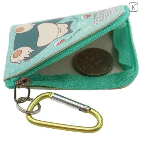 Japan Pokemon Mini Pouch Key Bag with Hook - Snorlax - 3