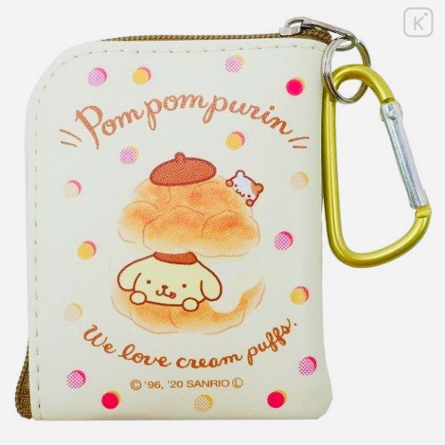 Japan Sanrio Mini Pouch Key Bag with Hook - Pompompurin - 2