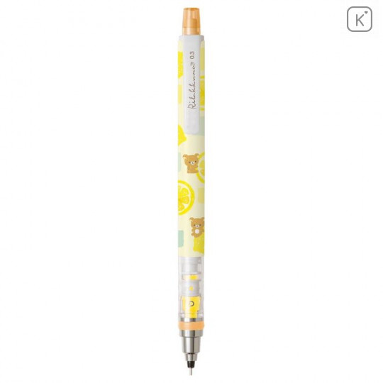 Japan San-X Kuru Toga 0.3mm Mechanical Pencil - Rilakkuma Lemon - 2