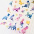 Colorful Stickers with Foil Gold - Cats - 3