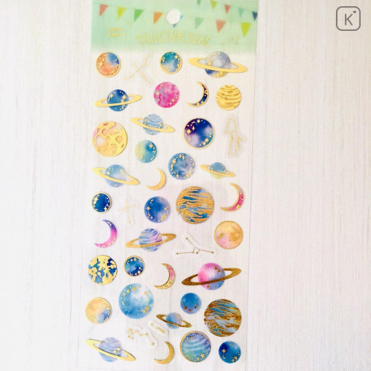 Colorful Stickers with Foil Gold - Planet - 2