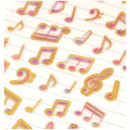 Colorful Stickers with Foil Gold - Music Note - 1