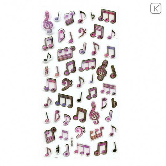Colorful Stickers with Foil Gold - Music Note - 2