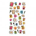 Colorful Stickers with Foil Gold - Breakfast - 2