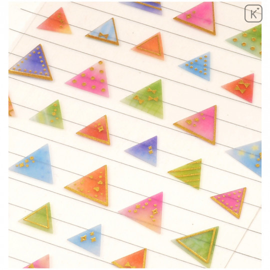 Colorful Stickers with Foil Gold - Triangle - 1
