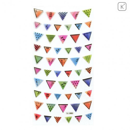 Colorful Stickers with Foil Gold - Triangle - 2