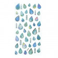 Colorful Stickers with Foil Gold - Water Drop - 2