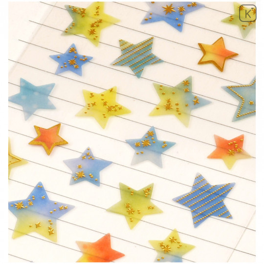 Colorful Stickers with Foil Gold - Stars - 1